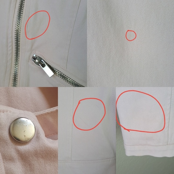 Maralyn & Me Soft Pink Moto Biker Zipper Jacket M - Picture 9 of 9